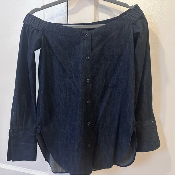 Rag and bone denim off shoulder top - Picture 4 of 5